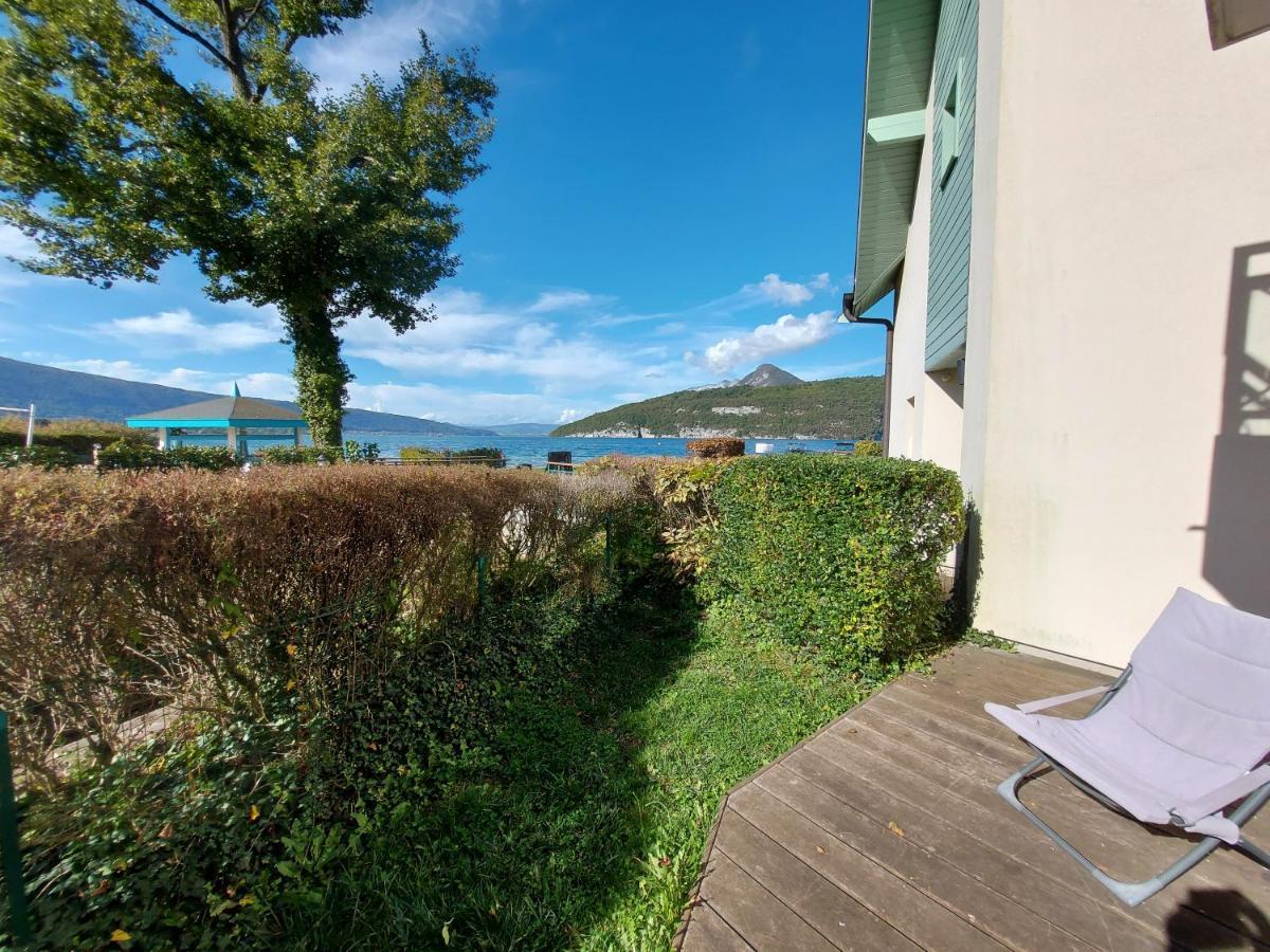 Ferienwohnung Studio Les Pieds Dans L'Eau Au Bord Du Lac D'Annecy Duingt Exterior foto