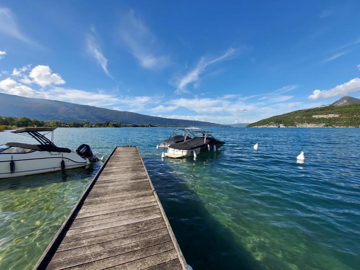 Ferienwohnung Studio Les Pieds Dans L'Eau Au Bord Du Lac D'Annecy Duingt Exterior foto